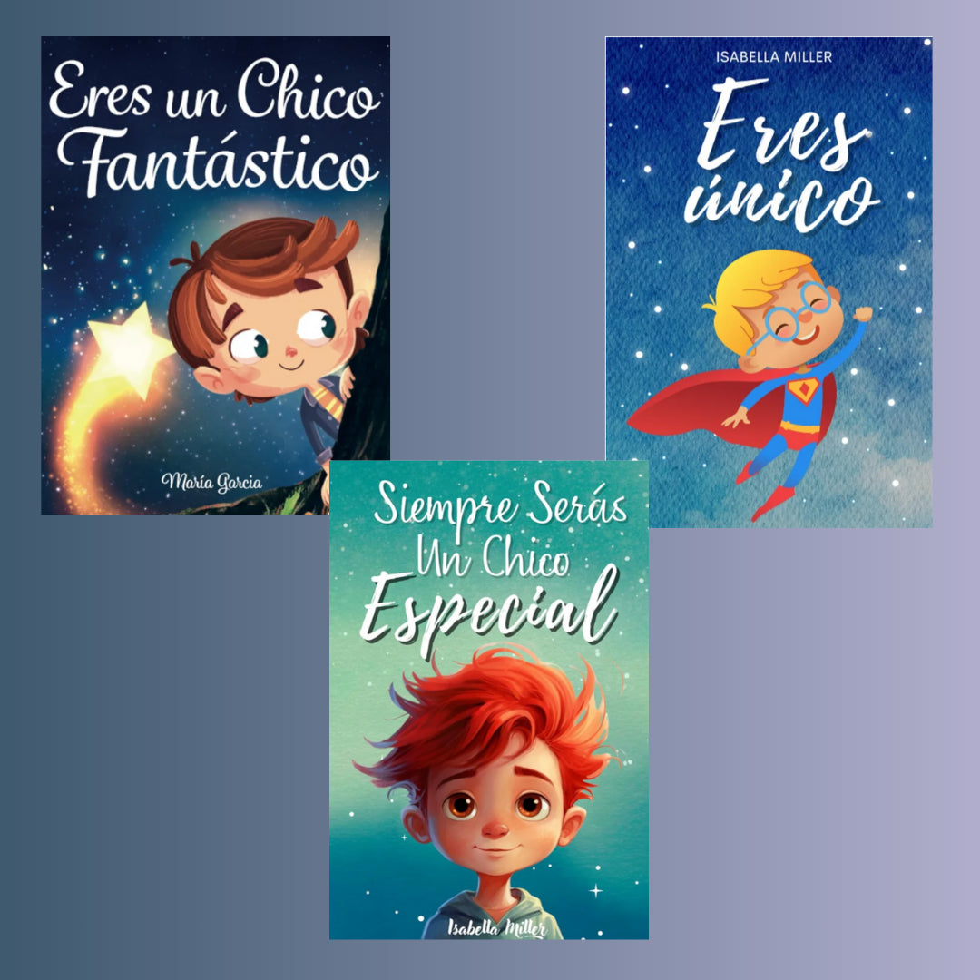 Pack de Cuentos Infantiles de Autoestima — 3 Libros para Niño o Niña