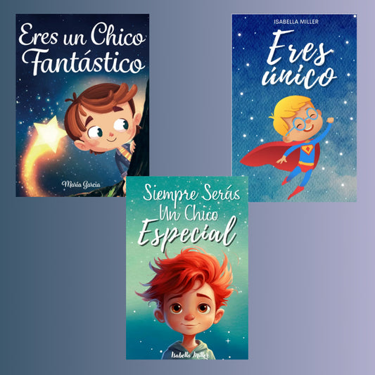 Pack de Cuentos Infantiles de Autoestima — 3 Libros para Niño o Niña